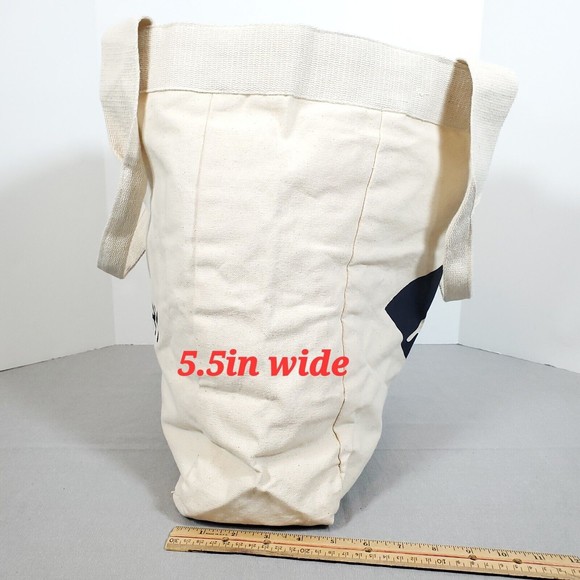 Sperry Top Sider Large Heavy Canvas Tote Bag Sailboat Logo Since 1935 Washable - Picture 5 of 12